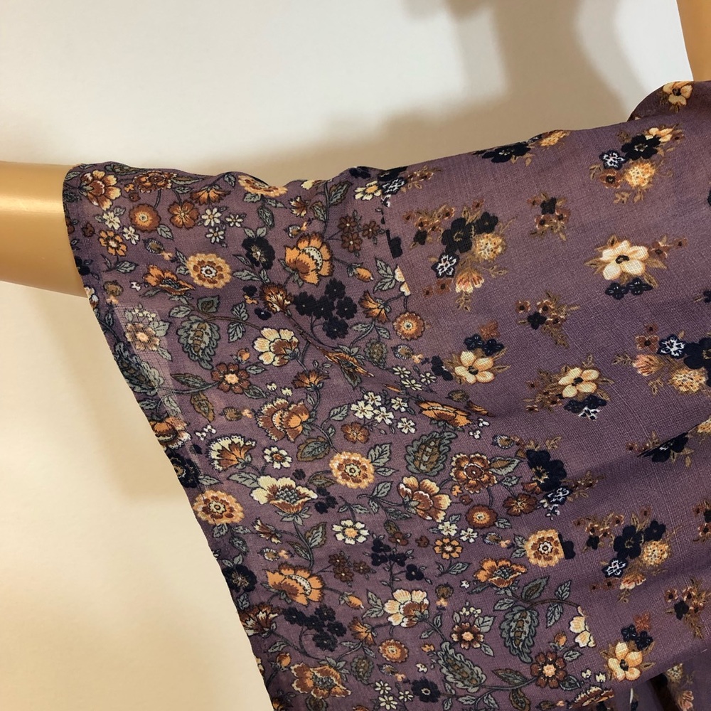 INDIGO ROSE FLORAL BOHEMIAN BLOUSE - Picture 6 of 7